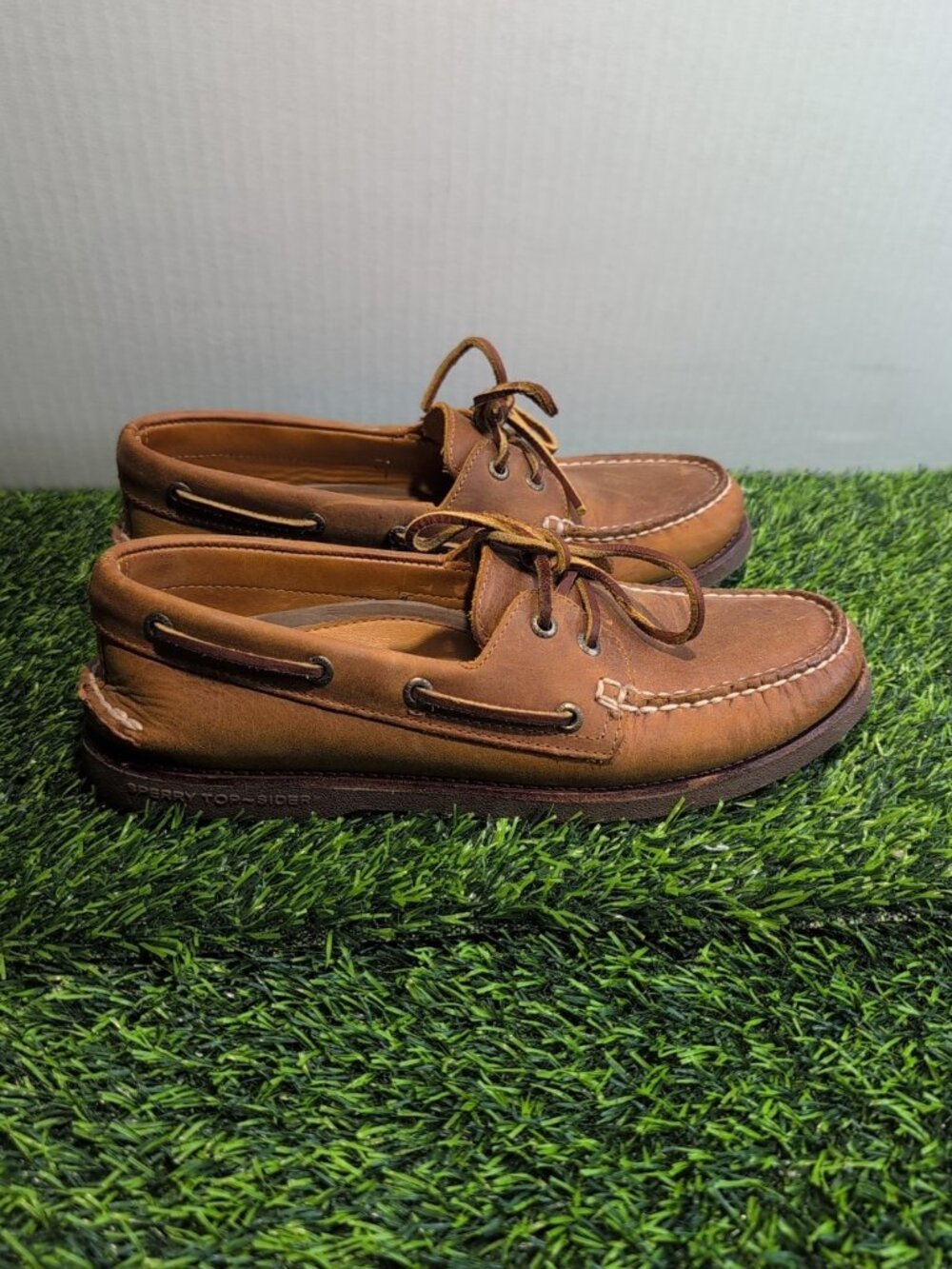 Mens Sperry Gold Cup Tan Size 9 Lightly Pre owned